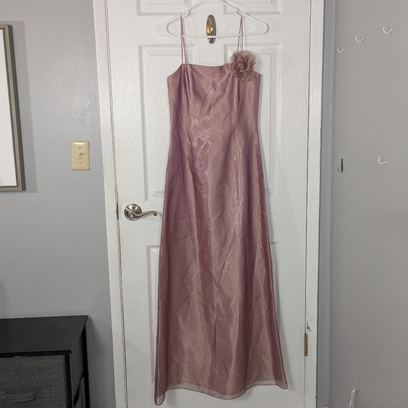 90s/Y2K Iridescent Purple Tulle Maxi‎ Prom Dress by Scott McClintock Size 8